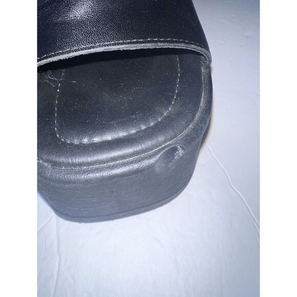 Aldo Wedge Sandal Black Platform Womens Sz 8.5 Y2K Vintage Slip On **Read - Picture 14 of 15